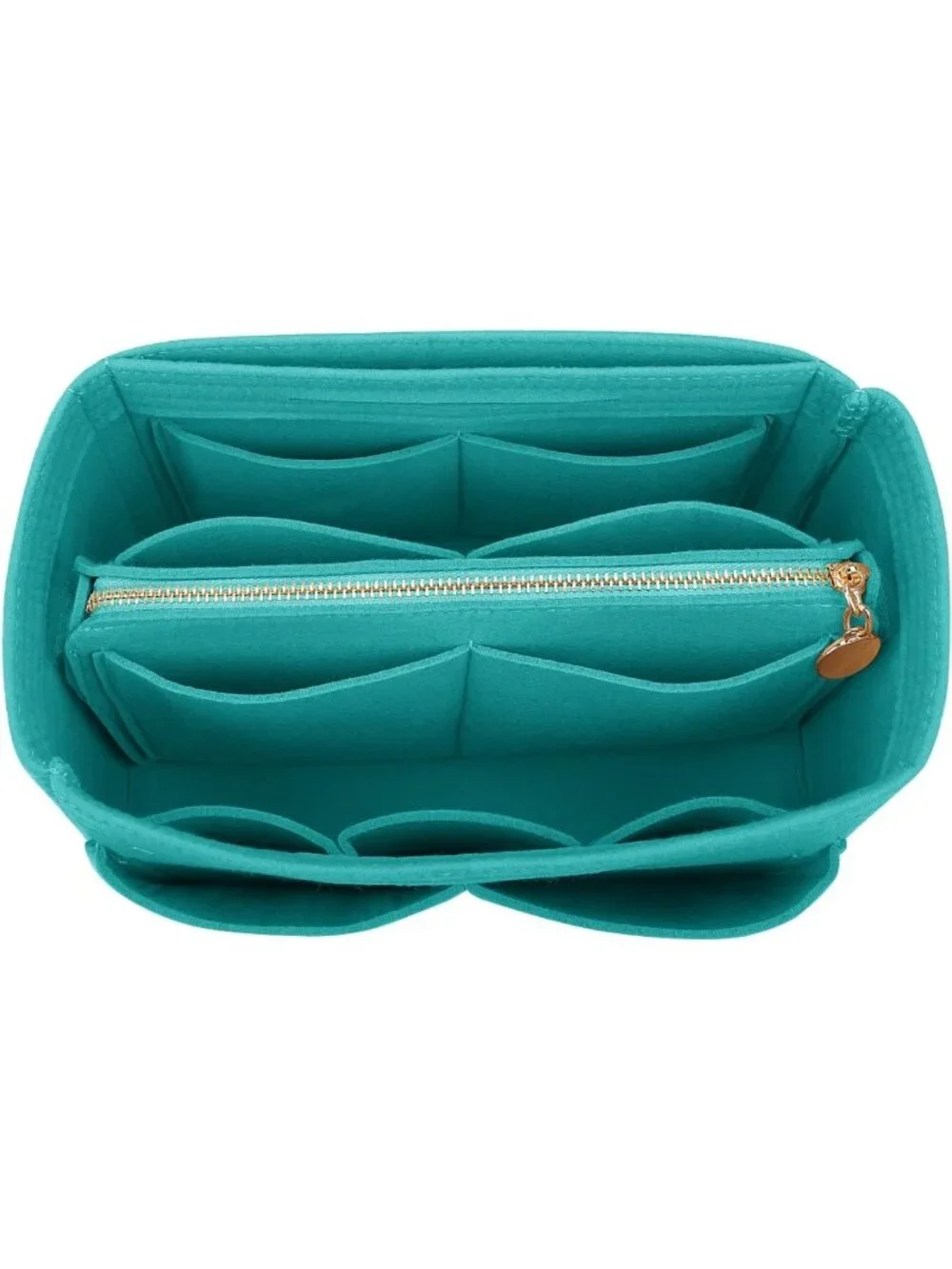 Felt Purse Organizer Insert - Tote Bag Shaper with 5 Dividers for Easy Storage